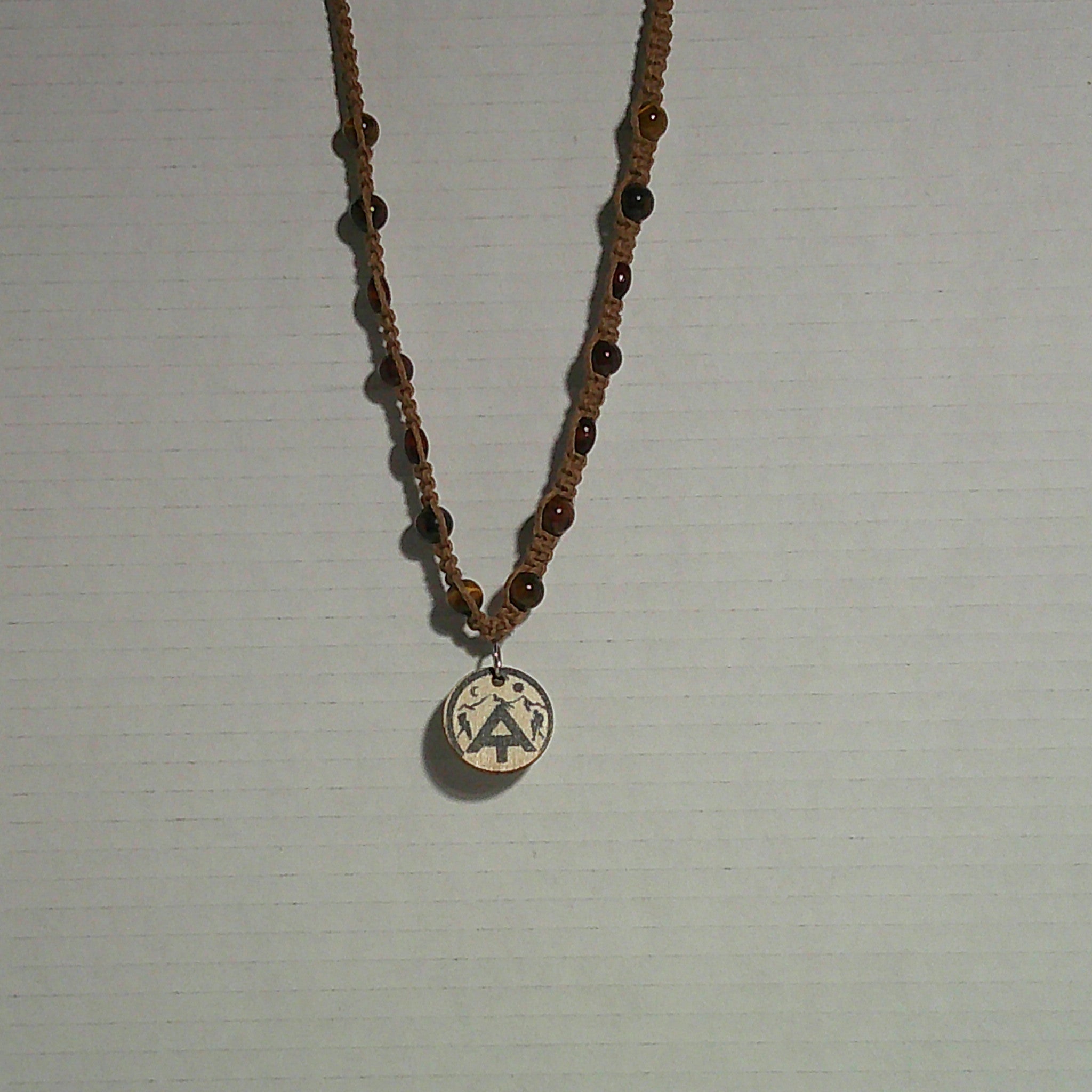 Tan Hemp Appalachian Trail Pendant Necklace
