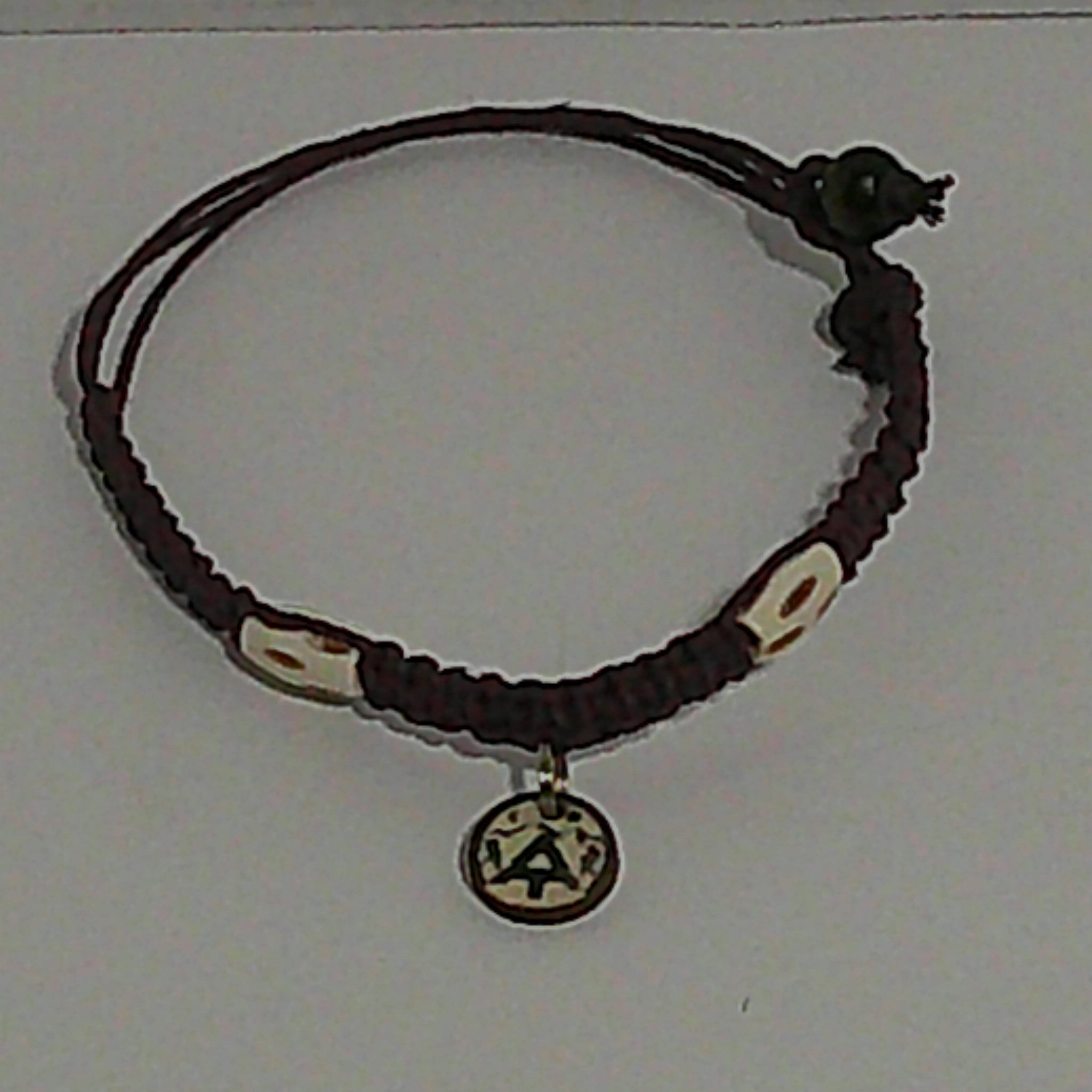 Plum Hemp Bracelet/Anklet with Camel Bone Beads – Appalachian Trail ‘AT’ Charm