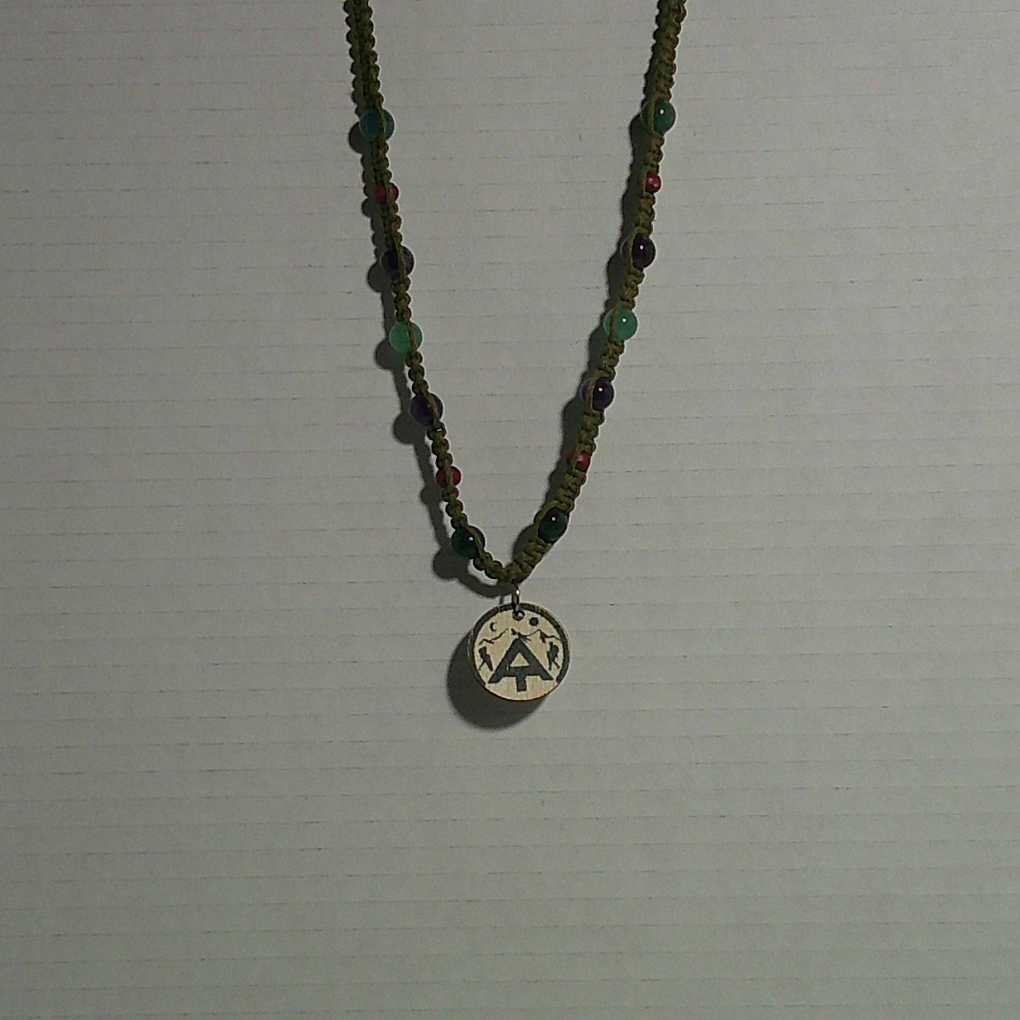 Olive Green Hemp Appalachian Trail Necklace