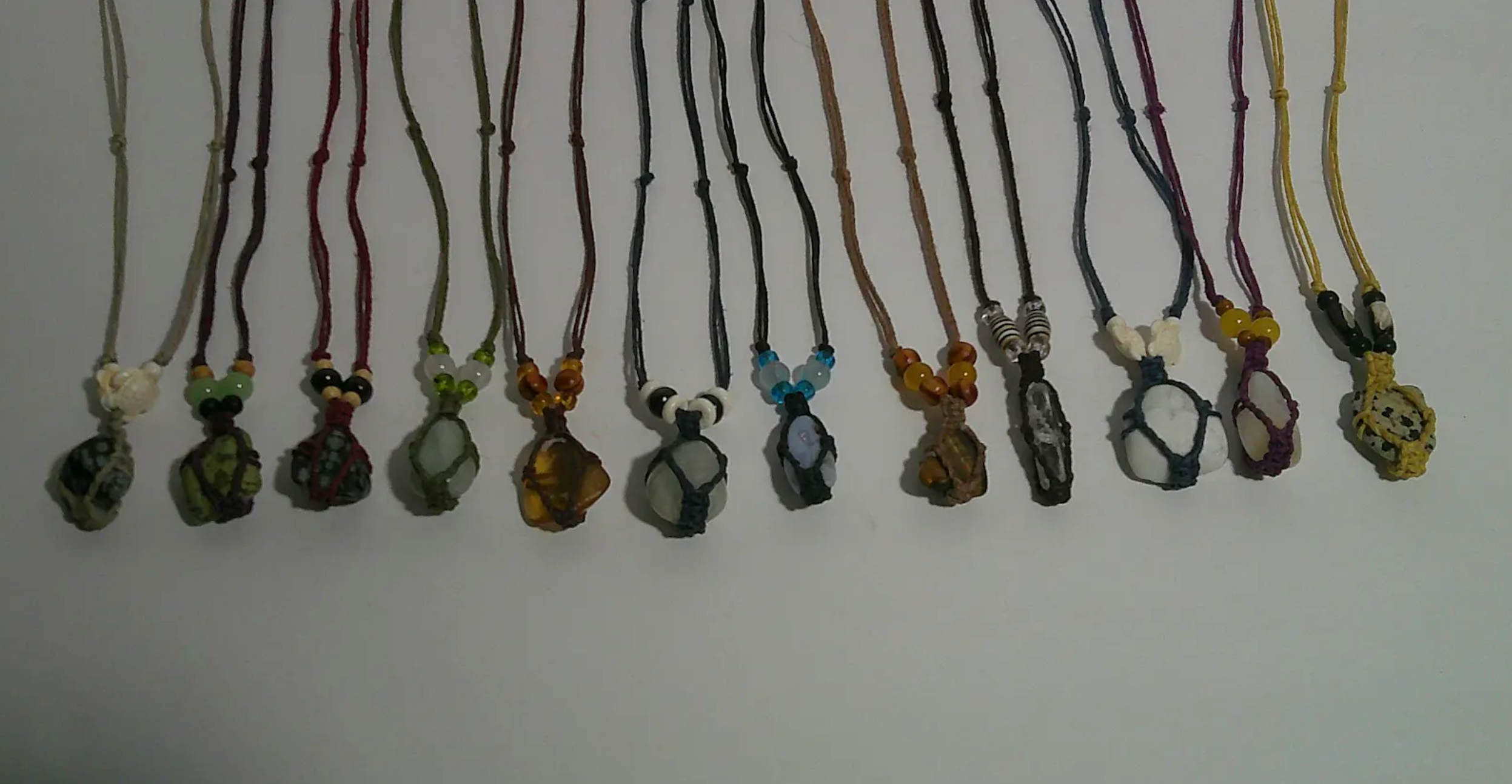 Stone Pendant Necklace Bundle – 12 Piece Wholesale Pack